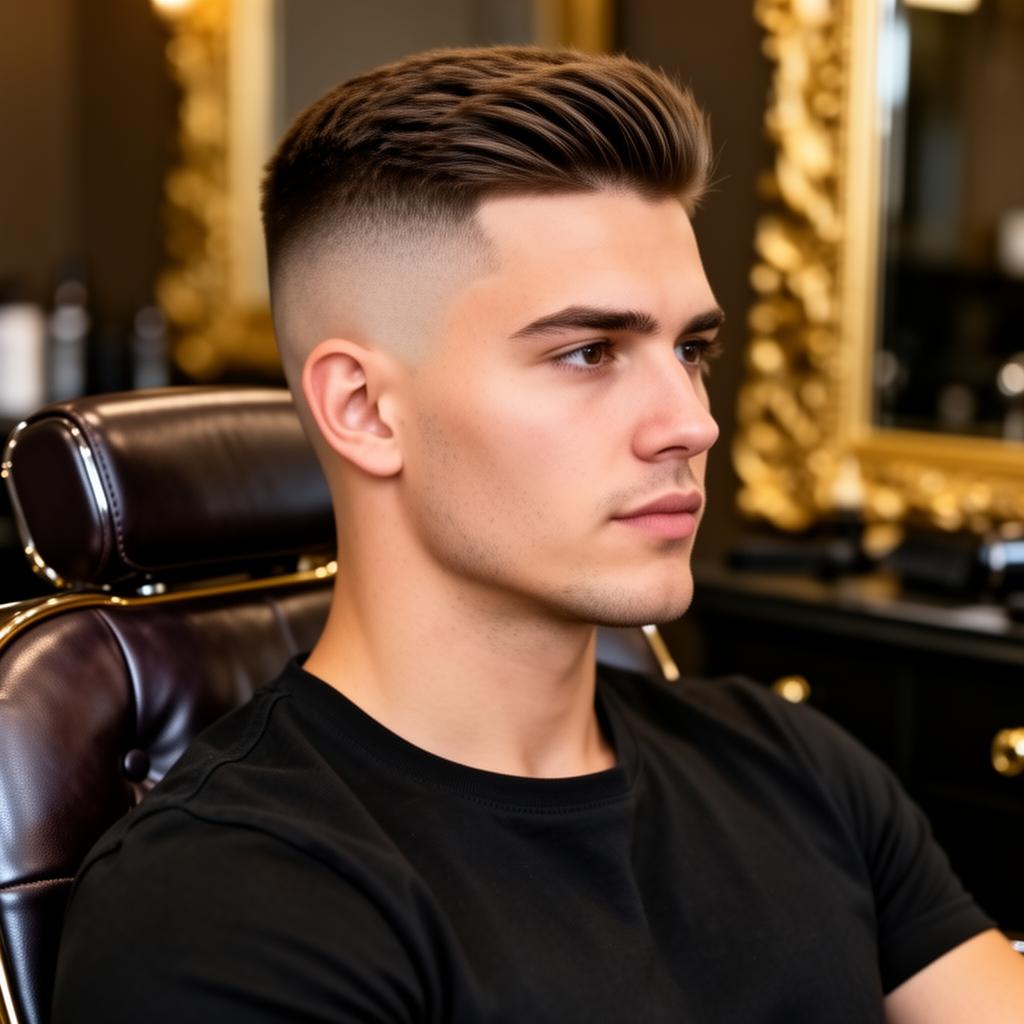 Strzyżenie męskie w salonie fryzjerskim premium